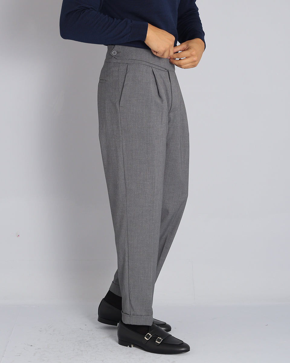 Relaxed Fit High Waist Trousers 