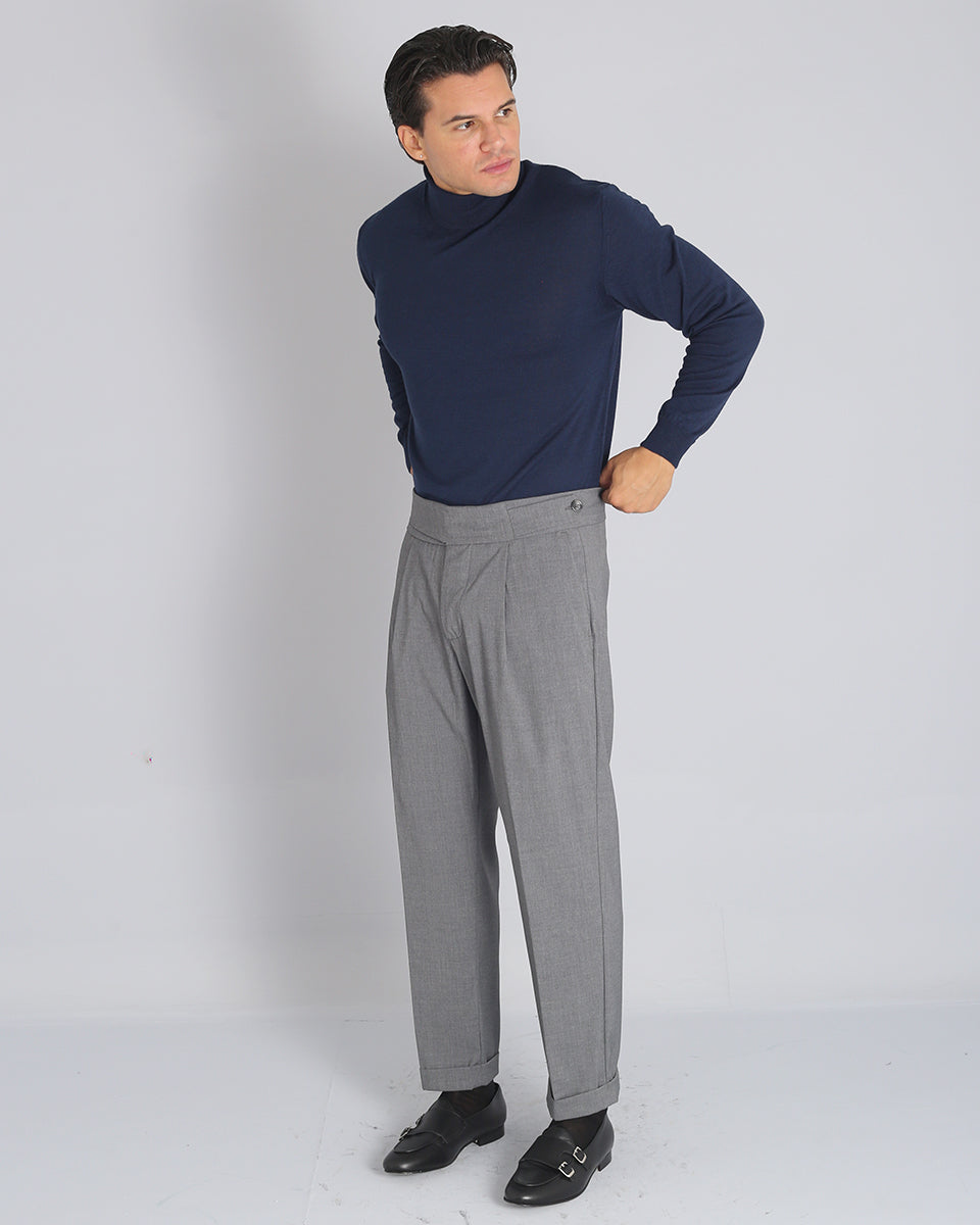 Relaxed Fit High Waist Trousers 