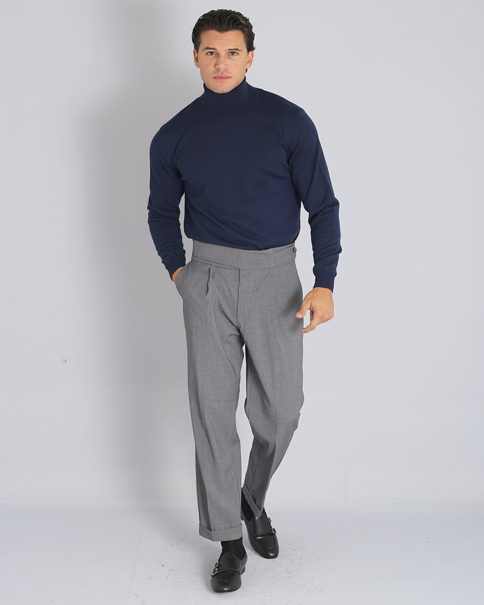 Relaxed Fit High Waist Trousers 