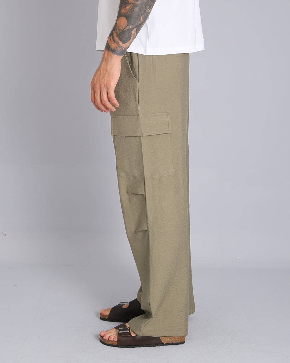 Msm Studio Pantalone Cargo Parachute in lino