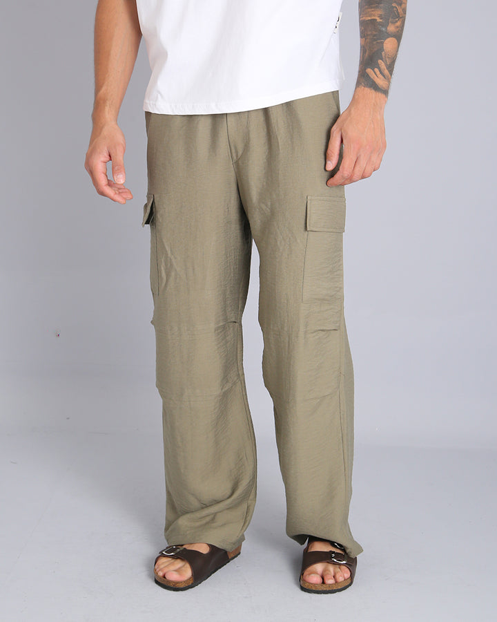 Msm Studio Pantalone Cargo Parachute in lino