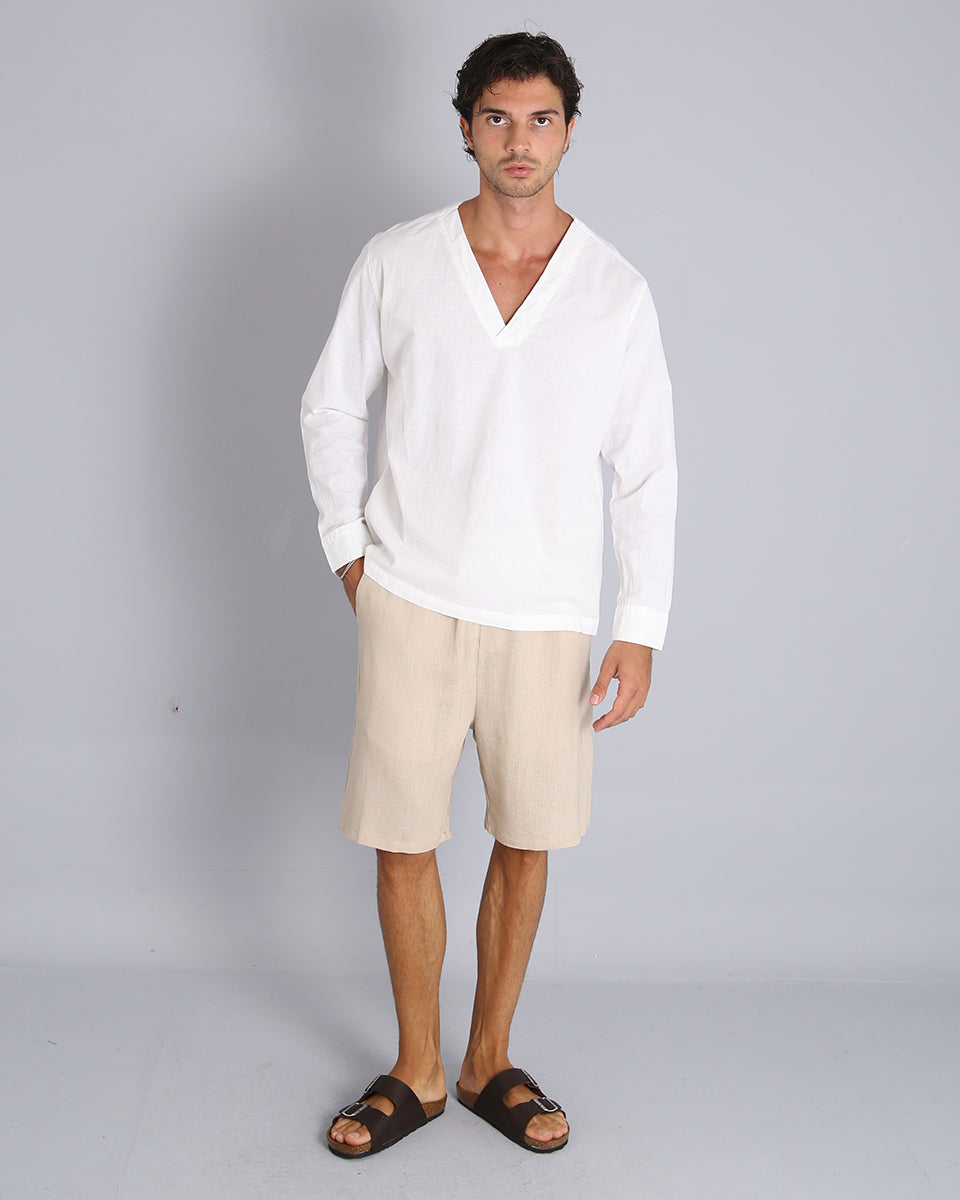 Msm Studio Bermuda Jogger in linen