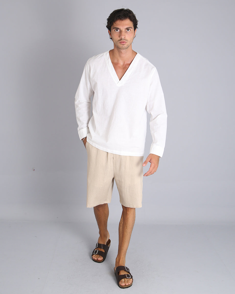 Msm Studio Bermuda Jogger in linen