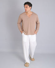 Msm Studio Wide Leg Jogger Pants Linen 