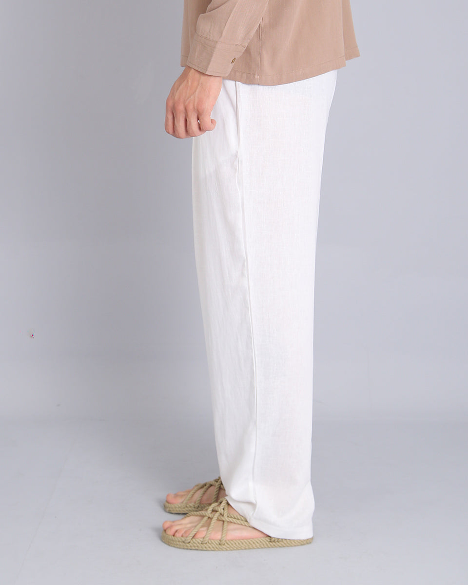 Msm Studio Wide Leg Jogger Pants Linen 