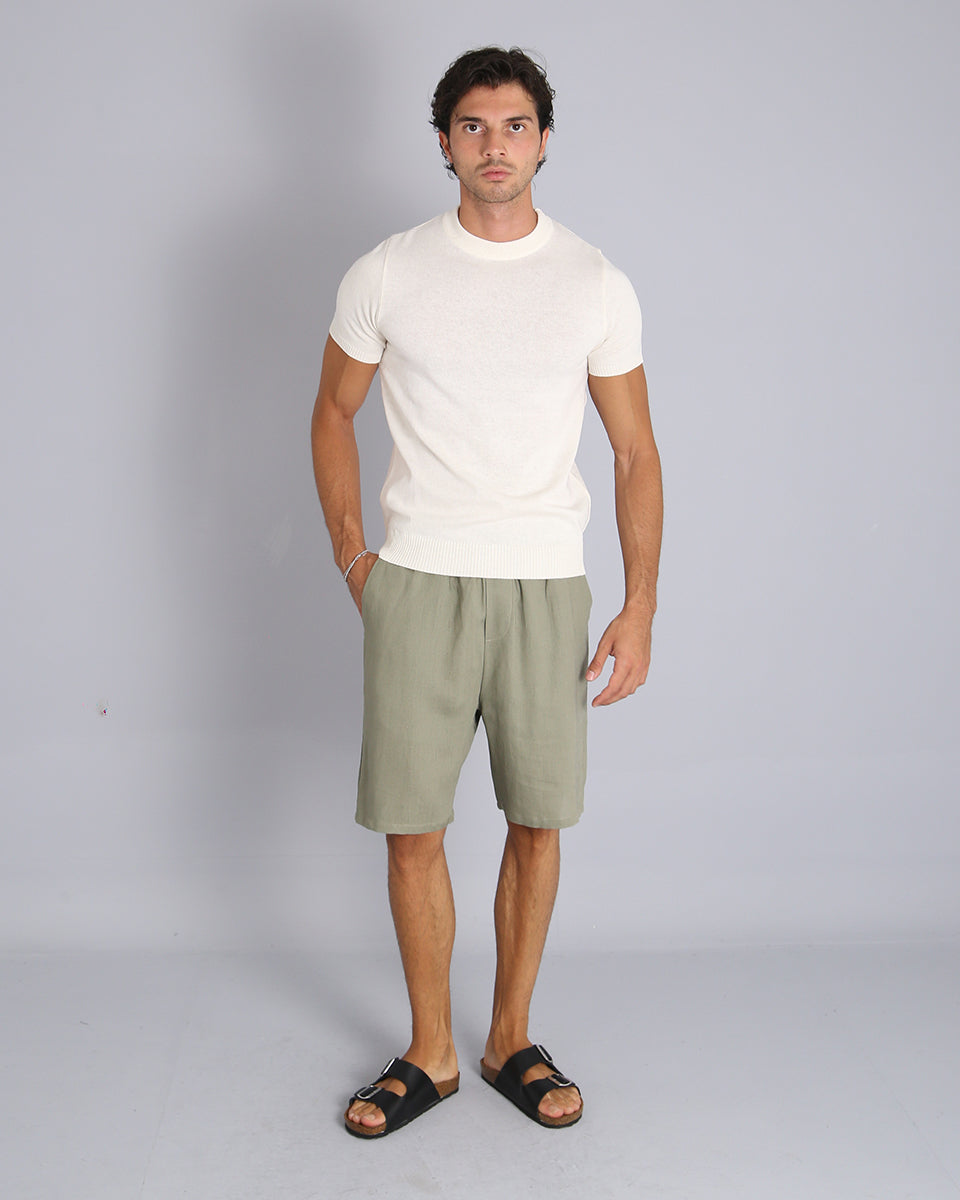 Msm Studio Bermuda Jogger in linen