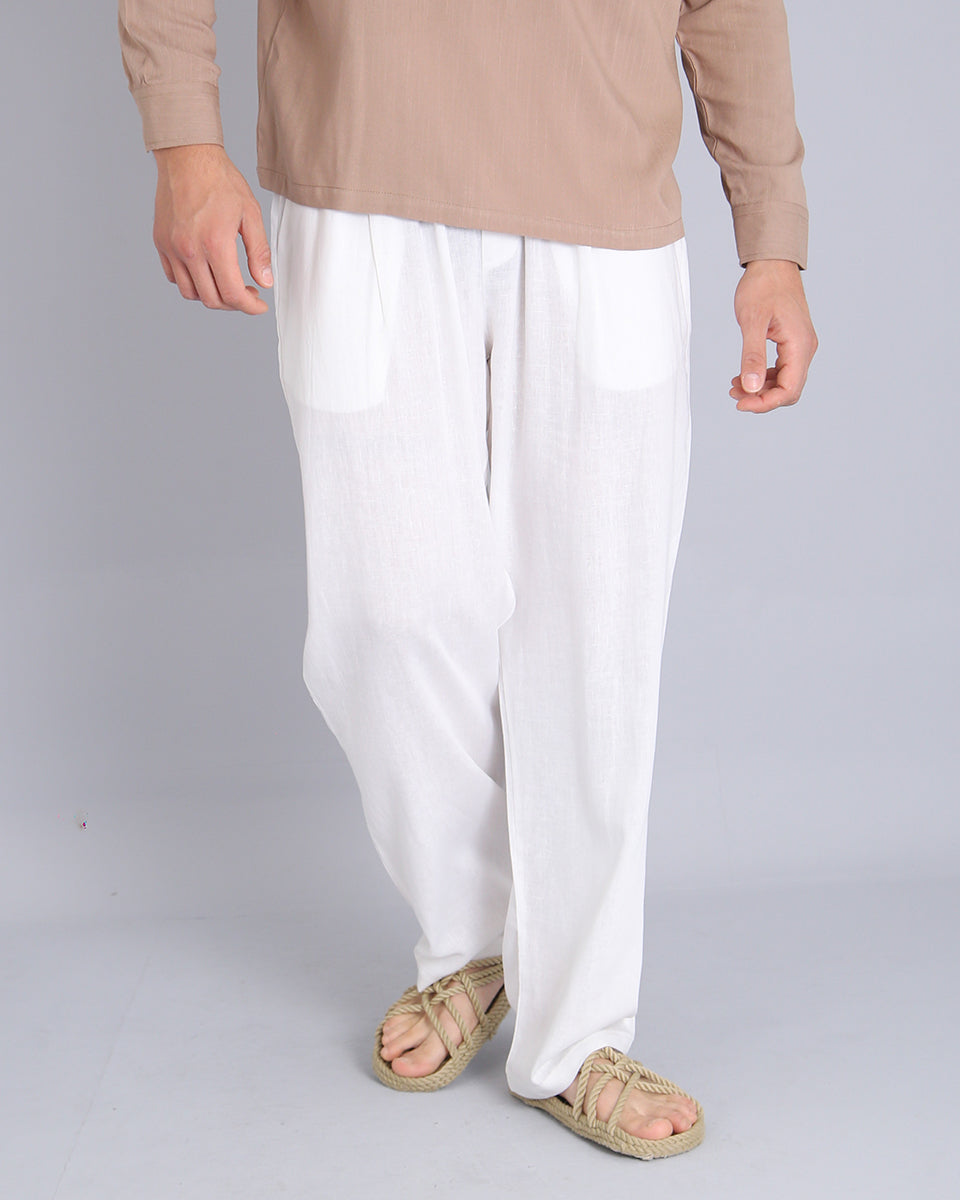 Msm Studio Wide Leg Jogger Pants Linen 