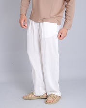 Msm Studio Wide Leg Jogger Pants Linen 