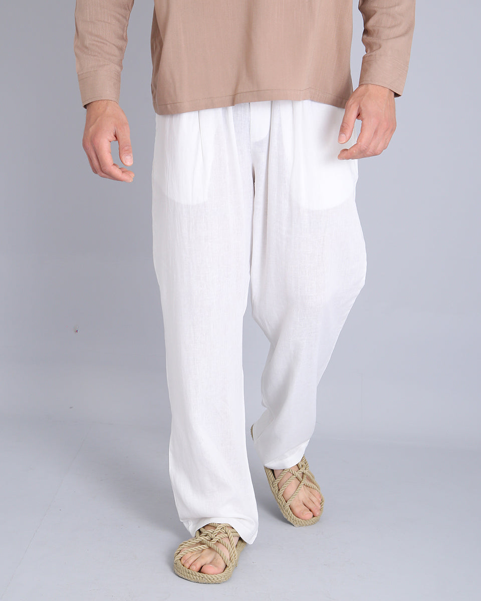 Msm Studio Wide Leg Jogger Pants Linen 