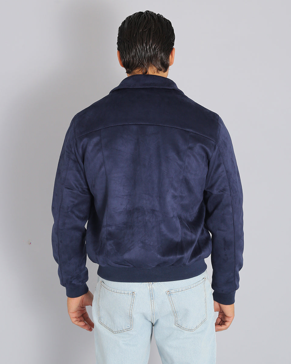 Bomber jacket with collar