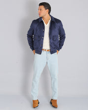 Bomber jacket with collar