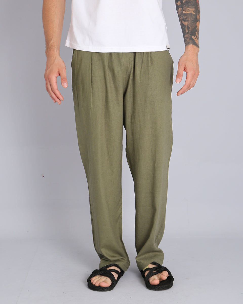 Msm Studio Pantalaccio Jogger Gamba Larga Lino