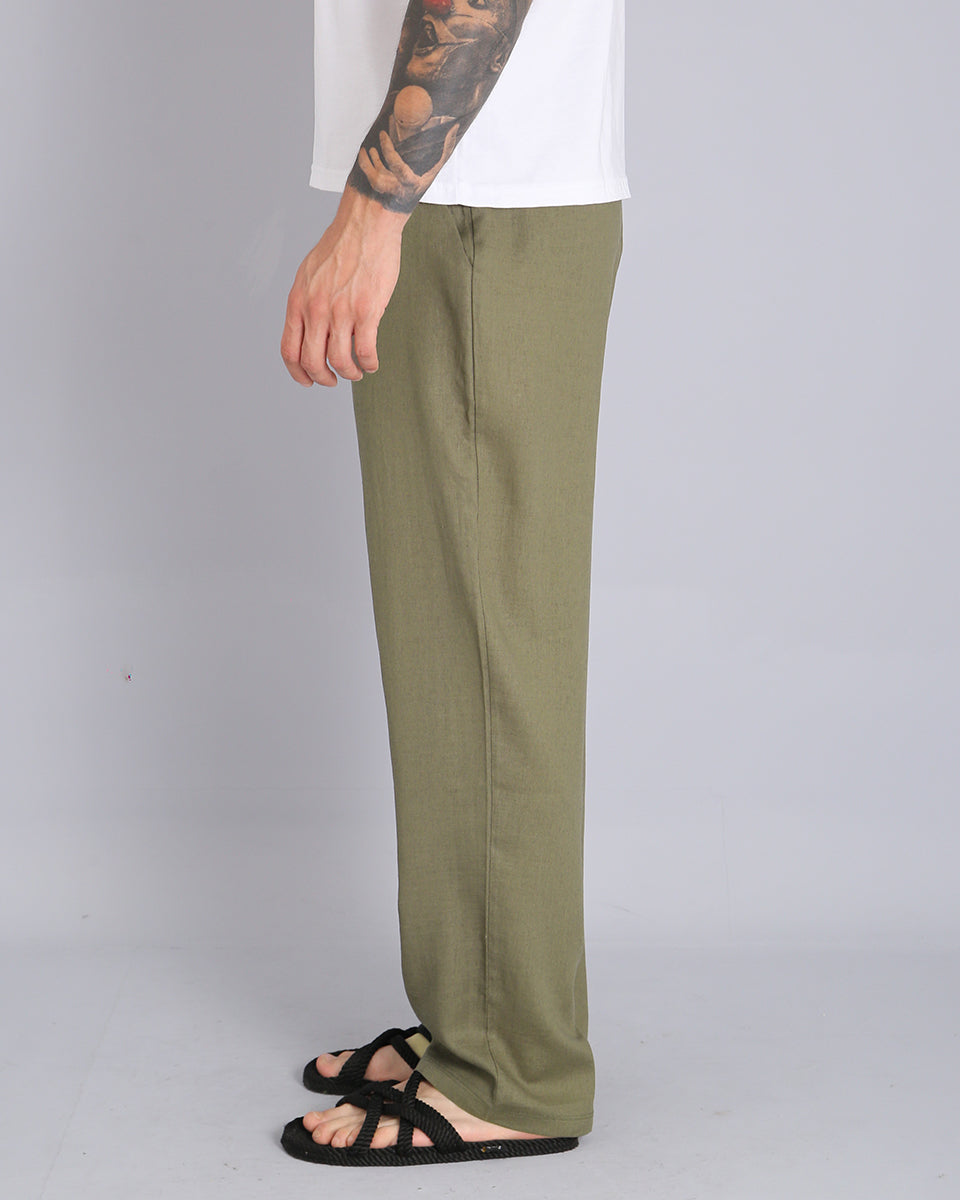 Msm Studio Wide Leg Jogger Pants Linen 