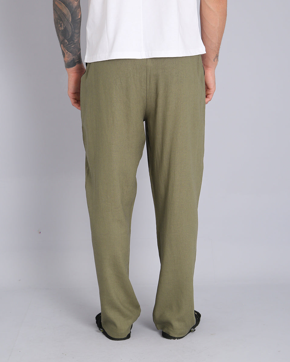 Msm Studio Pantalaccio Jogger Gamba Larga Lino