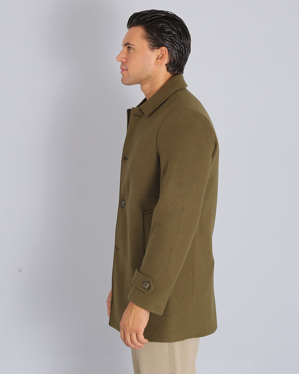 Cappotto monopetto con colletto