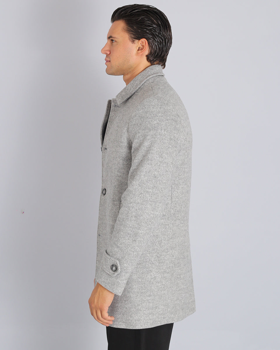 Cappotto monopetto con colletto