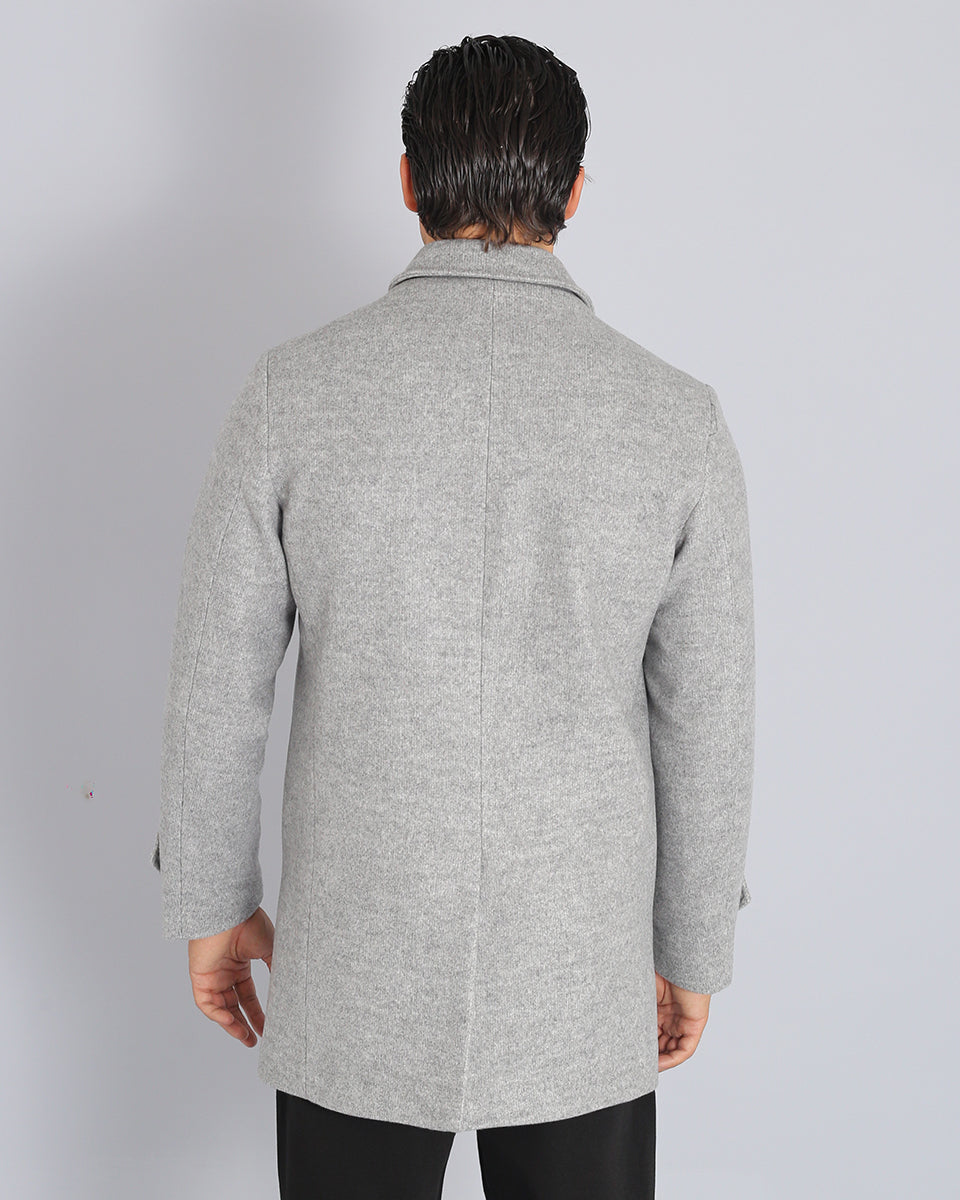 Cappotto monopetto con colletto