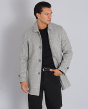 Cappotto monopetto con colletto