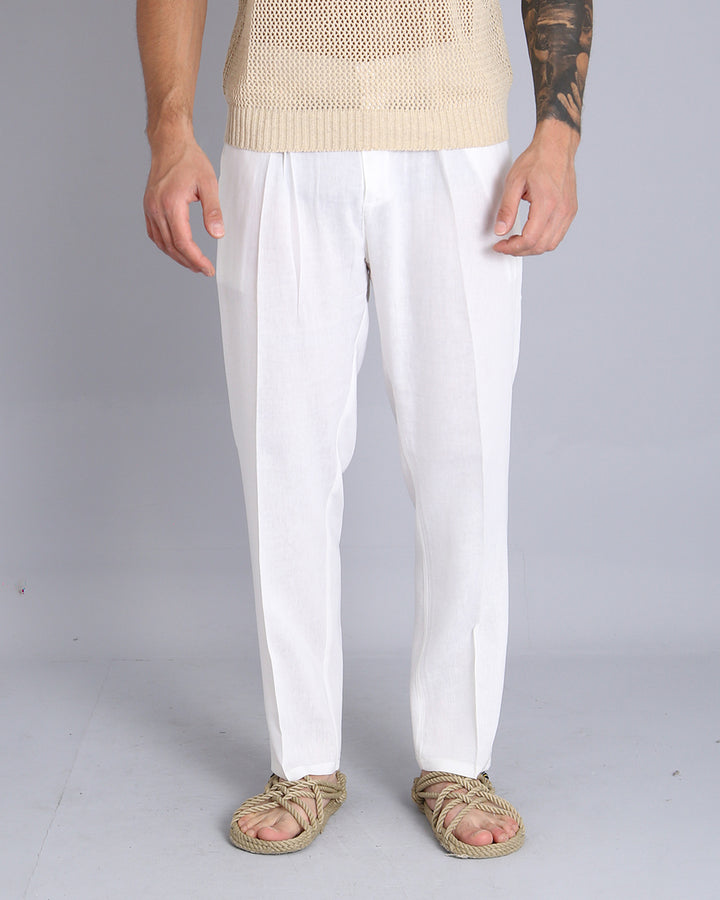 Msm Studio Pantalone Regular Fit in lino