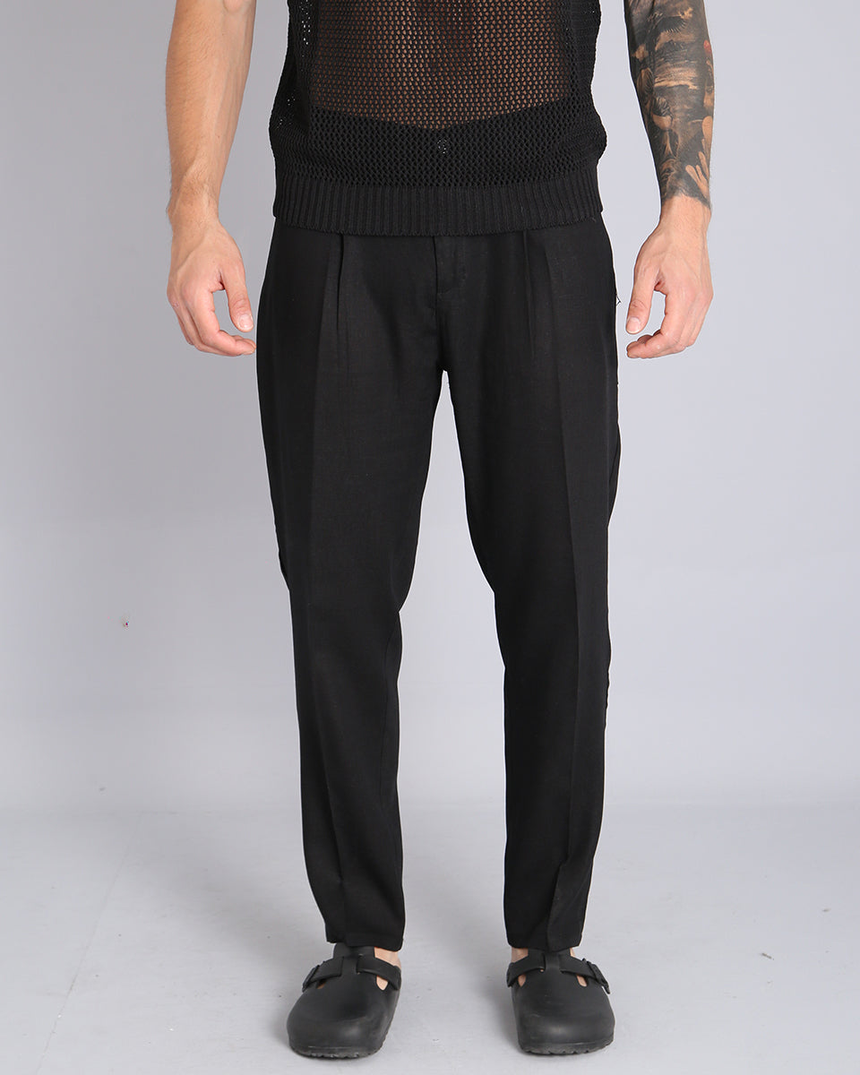 Msm Studio Pantalone Regular Fit in lino