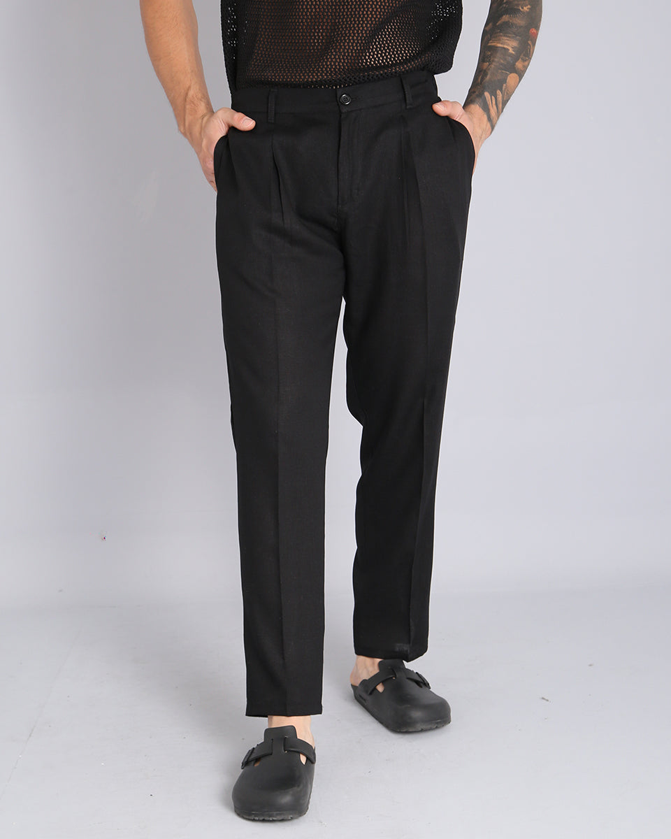 Msm Studio Pantalone Regular Fit in lino