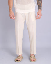 Msm Studio Pantalone Regular Fit in lino