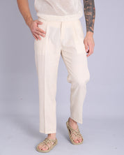 Msm Studio Pantalone Regular Fit in lino