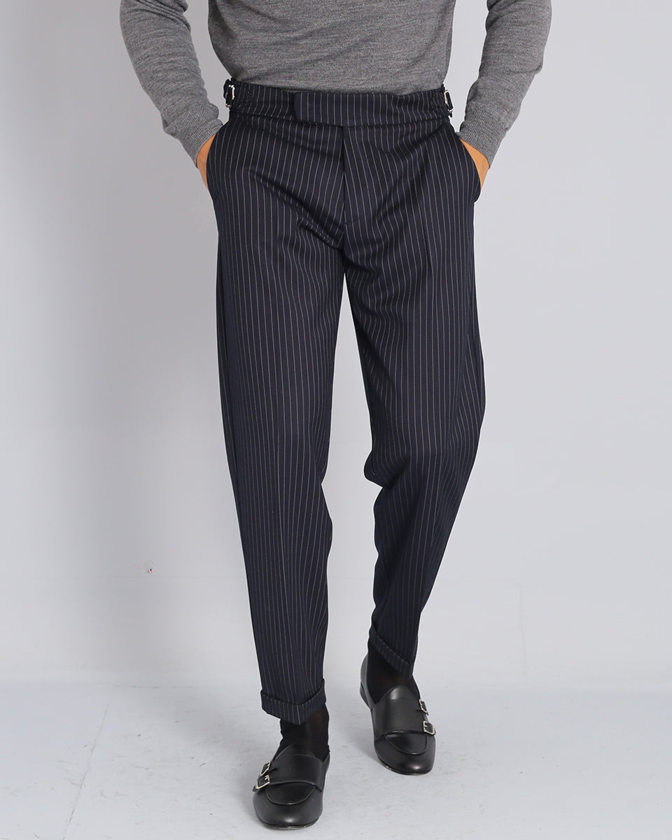 Structured Pants with Buckle 