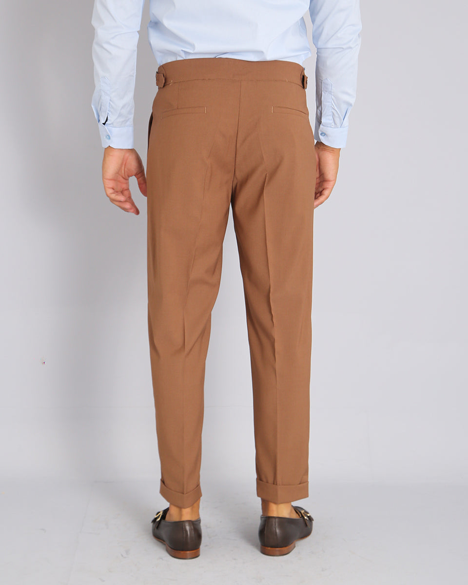 Structured Pants with Buckle 