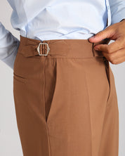 Structured Pants with Buckle 