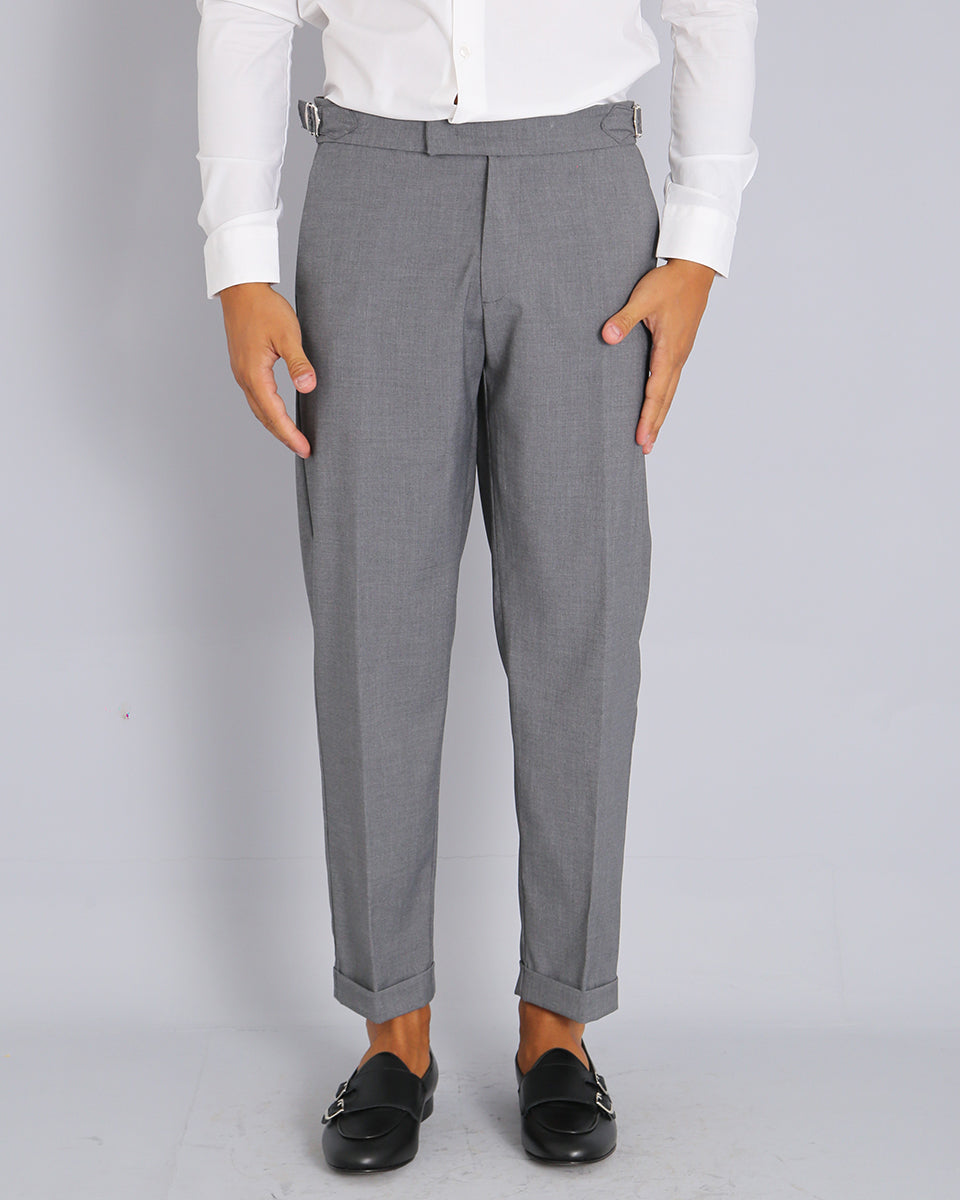 Structured Pants with Buckle 