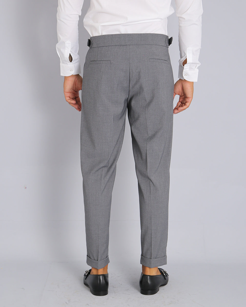 Structured Pants with Buckle 