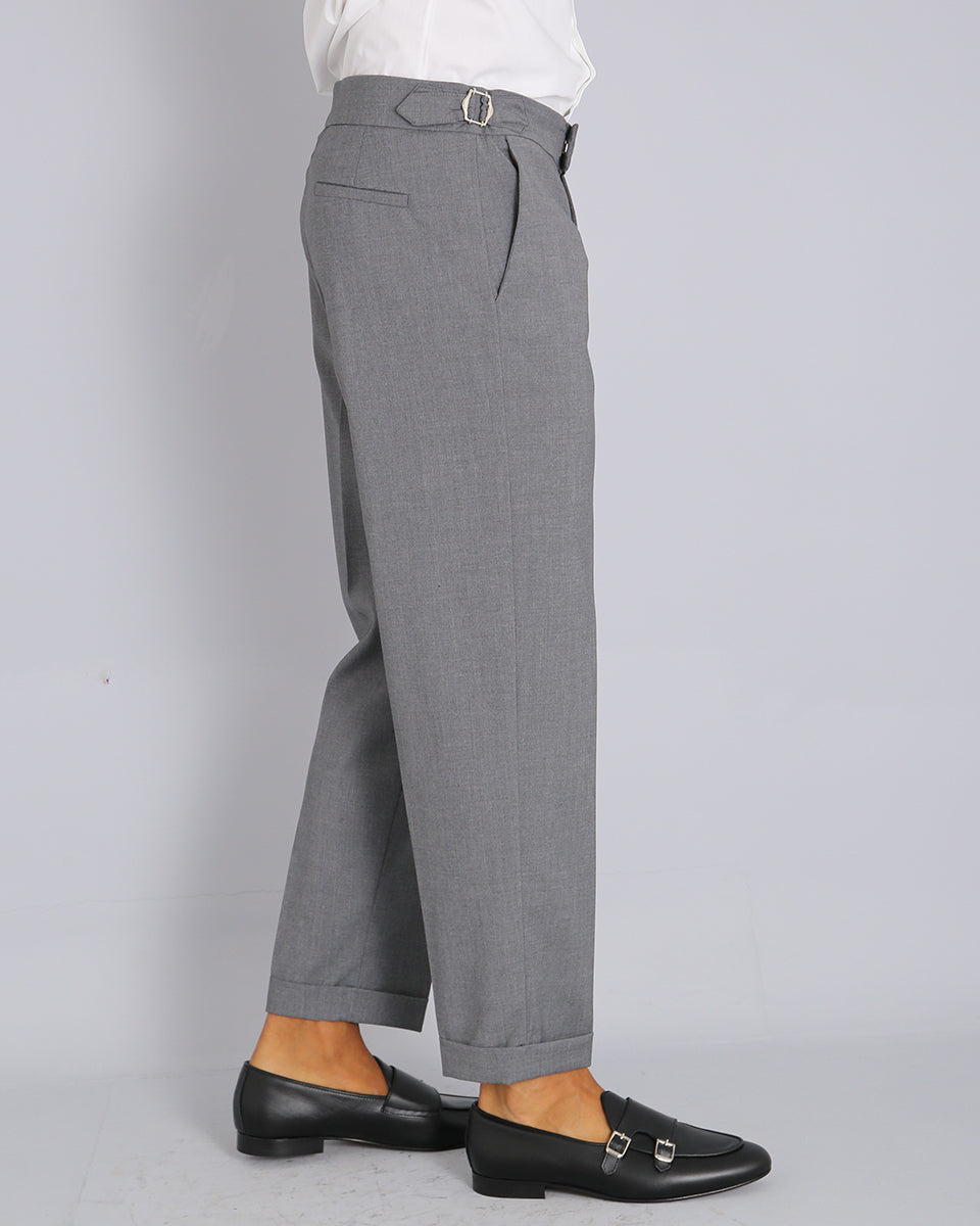 Structured Pants with Buckle 