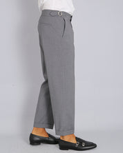 Structured Pants with Buckle 