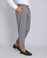 Structured Pants with Buckle 