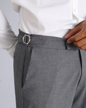 Structured Pants with Buckle 