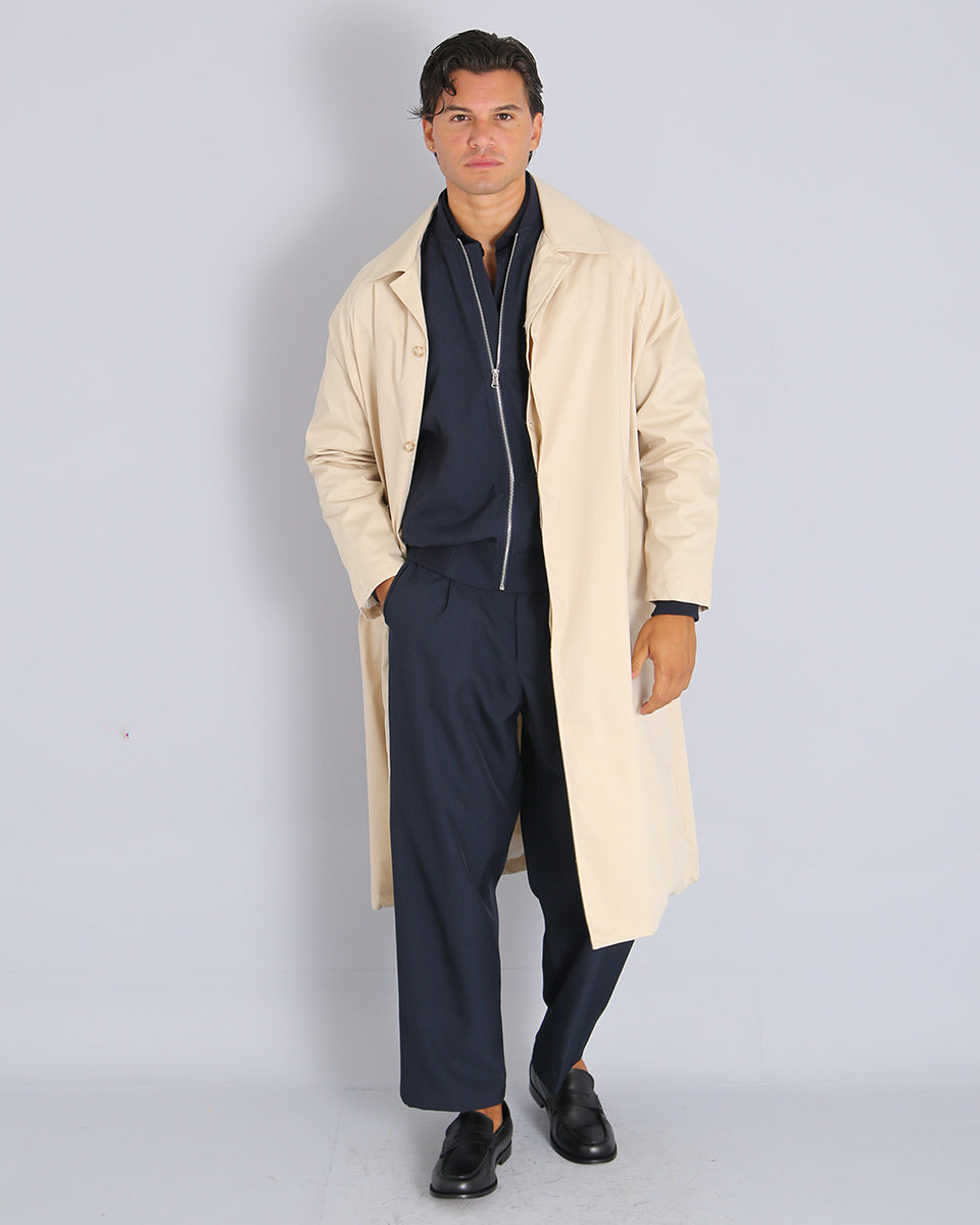 Oversized Single Breasted Trench Coat 