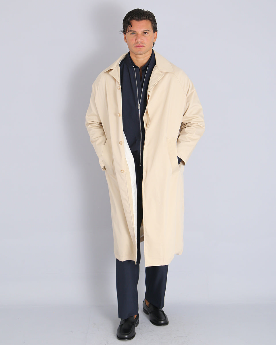 Oversized Single Breasted Trench Coat 