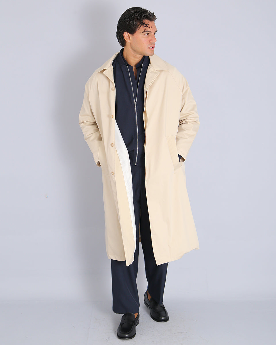 Oversized Single Breasted Trench Coat 