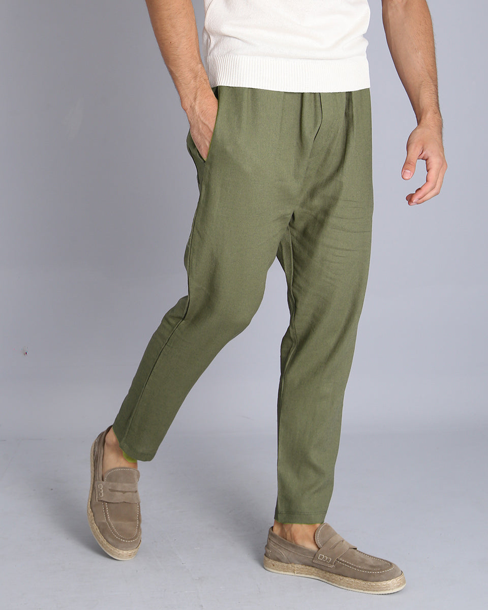 Msm Studio Linen Jogger Pants 