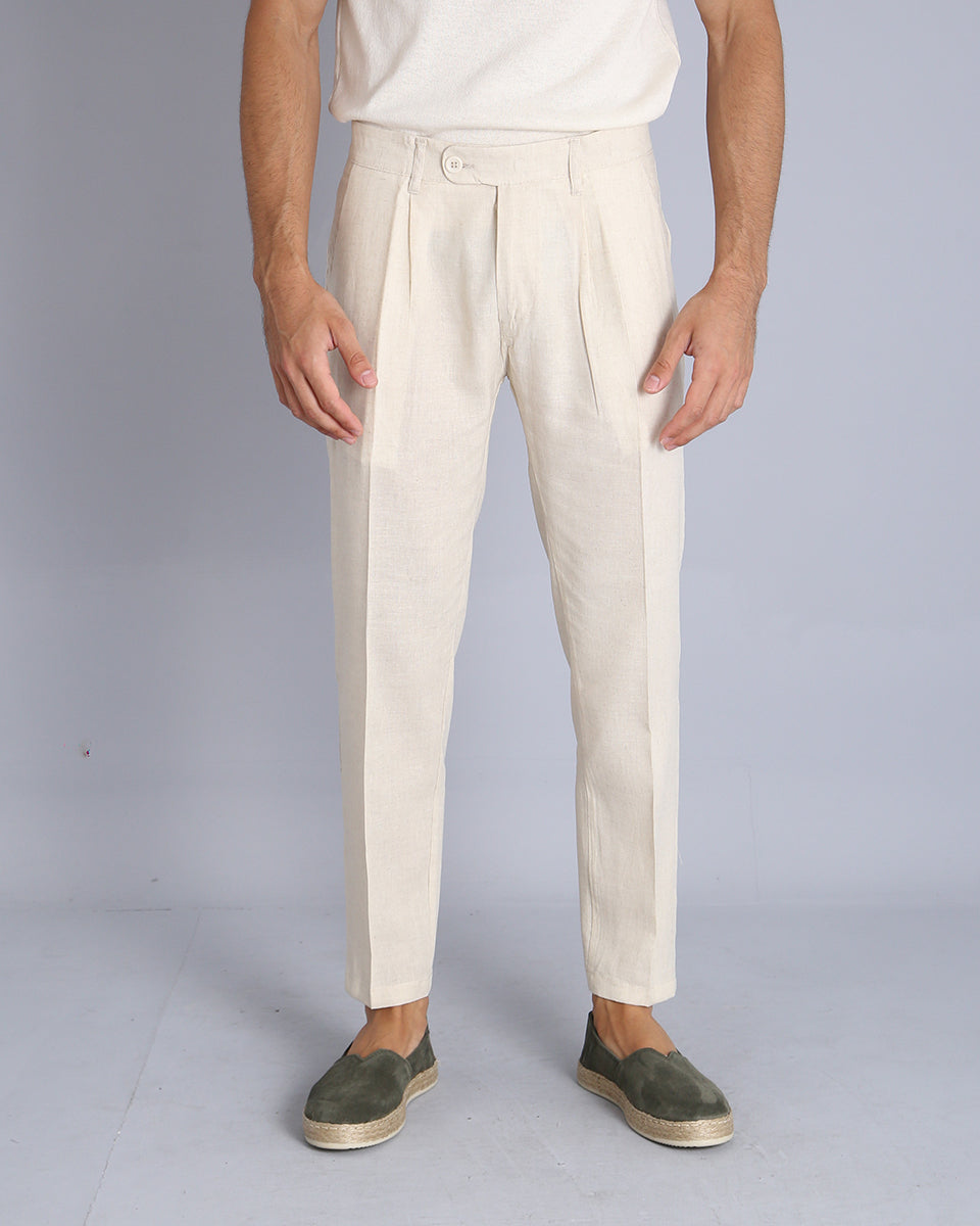 Msm Studio Linen Tailored Trousers 