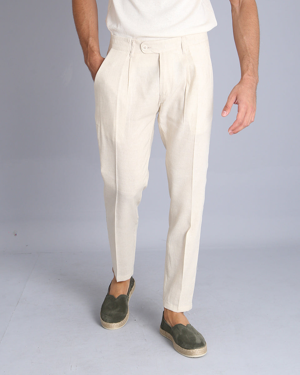 Msm Studio Linen Tailored Trousers 