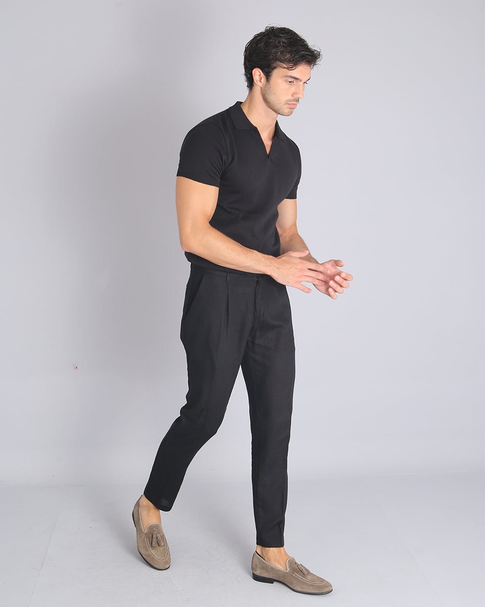 Msm Studio Pantalone Sartoriale in lino