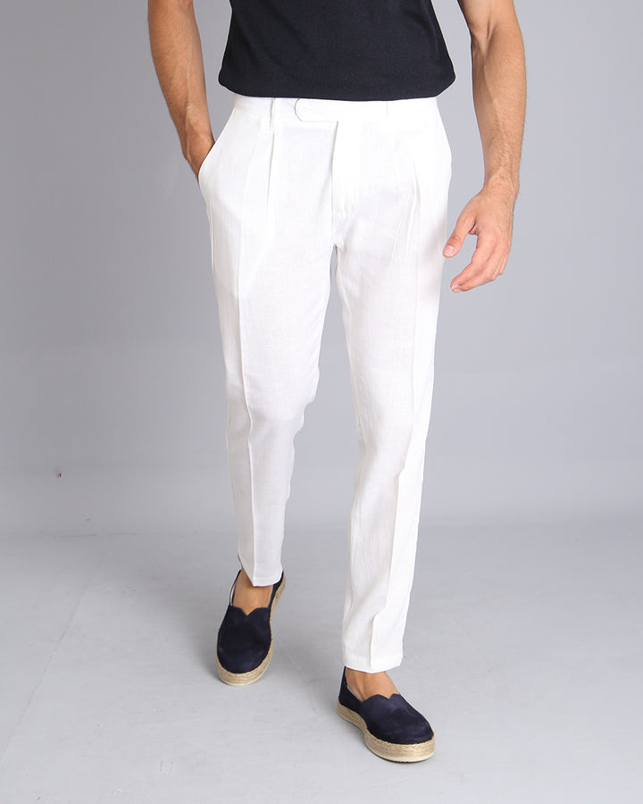 Msm Studio Pantalone Sartoriale in lino