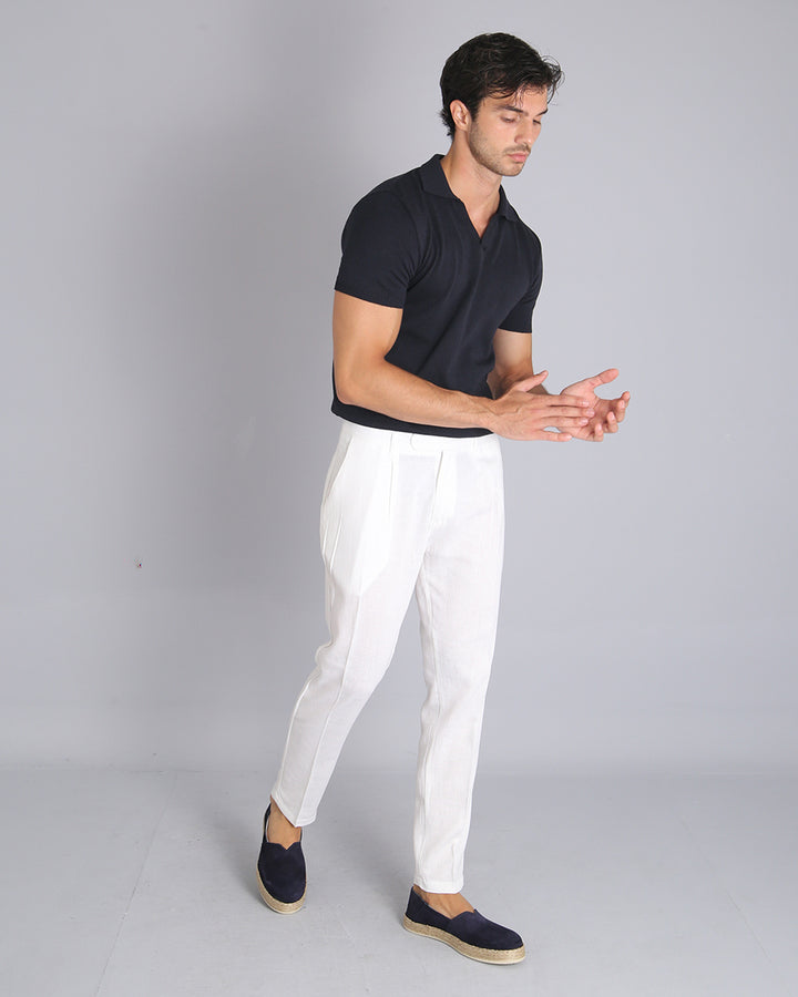 Msm Studio Pantalone Sartoriale in lino