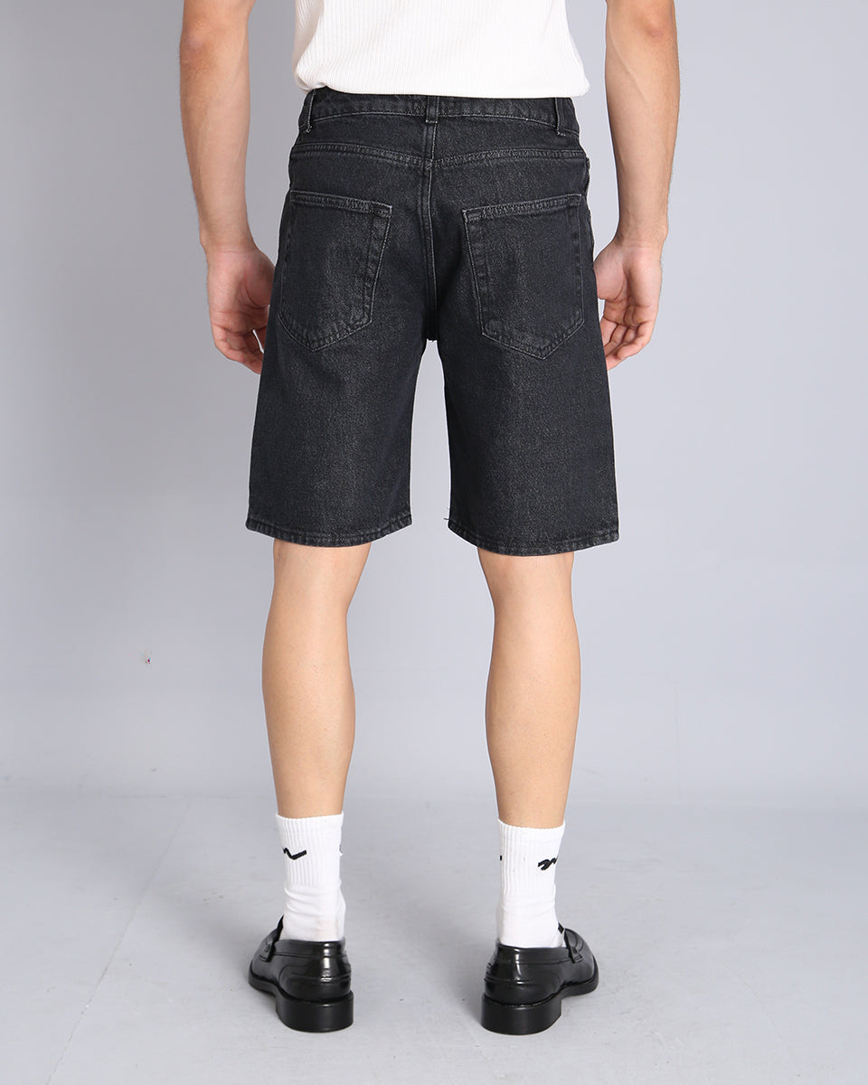 Msm Studio Bermuda in Top Quality Black Denim