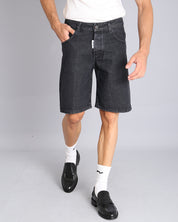 Msm Studio Bermuda in Top Quality Black Denim