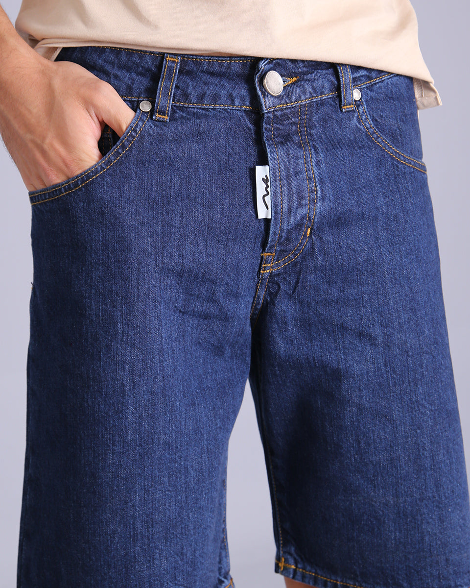 Msm Studio Bermuda in Denim Top Quality Scuro