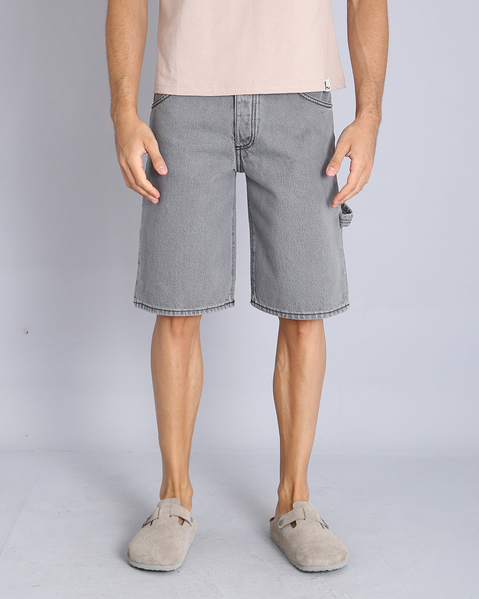 Msm Studio Denim Short Work Grigio