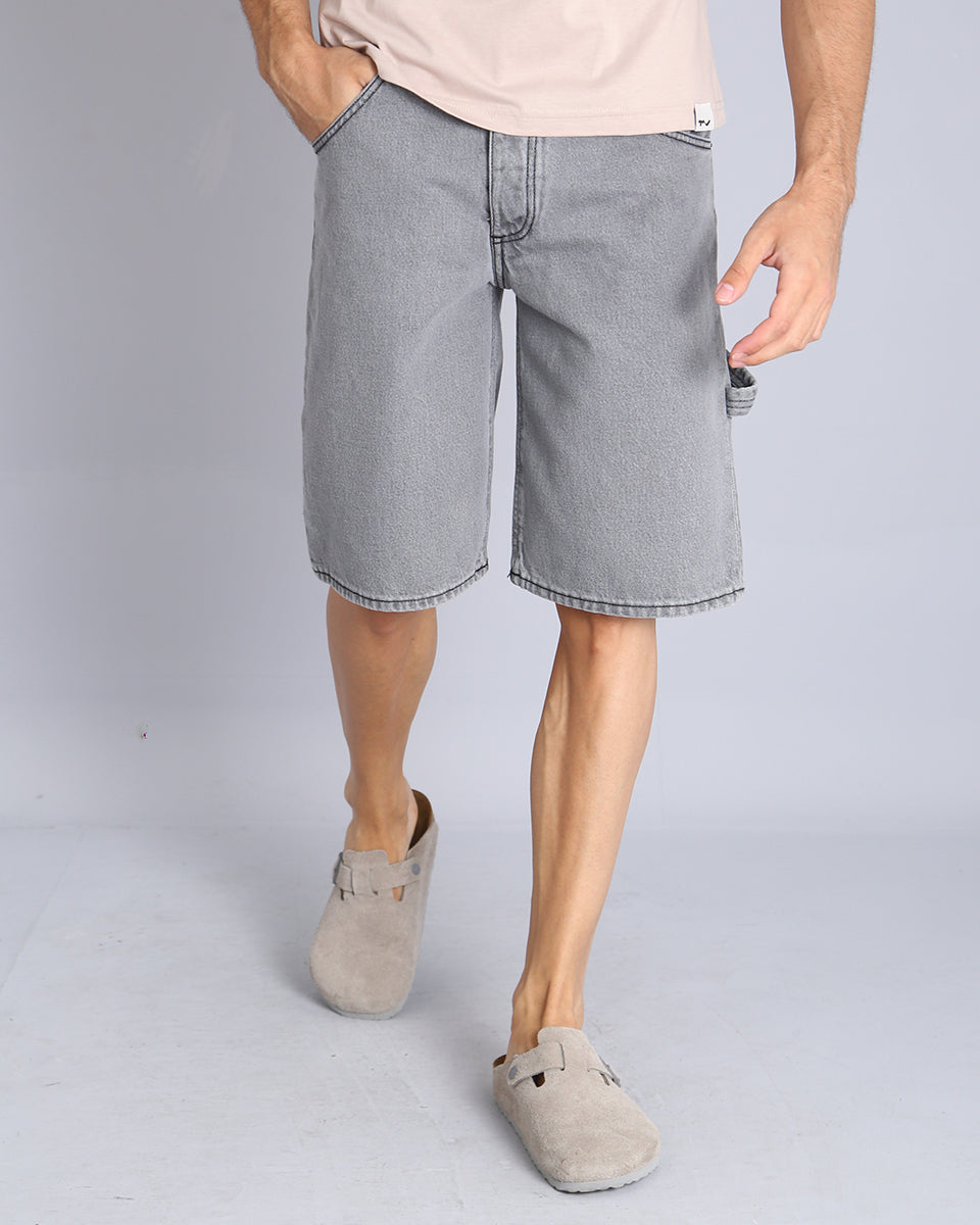 Msm Studio Denim Short Work Grigio